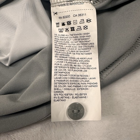 Puma Golf PWR Cool Polo Mens Large Grey With Stripes Short Sleeve Stretch EUC - Picture 6 of 7